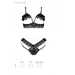 Еротичний комплект Passion DOLLY SET, S/M, black, з відкритими чашками - мініатюра 4