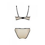 Комплект Passion LORINA SET, S/M, beige, бюстгальтер та трусики - мініатюра 3