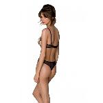 Еротичне боді Passion MARINA BODY, S/M, beige, з відкритими чашками - мініатюра 7