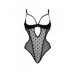 Еротичне боді Passion MARINA BODY, L/XL, black, з відкритими чашками - мініатюра 6