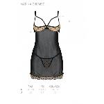 Еротичний пеньюар Passion MARINA CHEMISE, S/M, beige - мініатюра 4