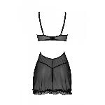 Еротичний пеньюар Passion MARINA CHEMISE, XXL/XXXL, black - мініатюра 5