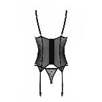 Корсет Passion MARINA CORSET, XXL/XXXL, black, з відкритими чашками - мініатюра 5