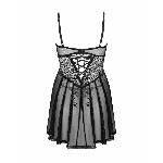 Еротичний комплект Obsessive Chemeris babydoll & thong M/L, пеньюар та стрінги - мініатюра 3