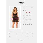 Еротичний комплект Obsessive Chemeris babydoll & thong XL/2XL, пеньюар та стрінги - мініатюра 7