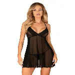 Пеньюар та трусики Obsessive Latinesa babydoll & thong XS/S - мініатюра 1