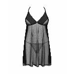 Пеньюар та трусики Obsessive Latinesa babydoll & thong M/L - мініатюра 5