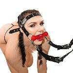 БДСМ кляп-упряжка  Art of Sex - BDSM Gag Harness Pony - мініатюра 1