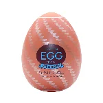 Мастурбатор-яйце Tenga Egg Spiral, щільний TPE, пробник лубриканту 5 мл - мініатюра 1