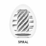 Мастурбатор-яйце Tenga Egg Spiral, щільний TPE, пробник лубриканту 5 мл - мініатюра 4