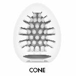 Мастурбатор-яйце Tenga Egg Cone, щільний TPE, пробник лубриканту 5 мл - мініатюра 2