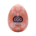 Мастурбатор-яйце Tenga Egg Gear, щільний TPE, пробник лубриканту 5 мл - мініатюра 1