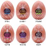 Набір мастурбаторів-яєць Tenga Egg Hard Boilded II Pack (6 яєць), щільний TPE, опукла текстура - мініатюра 5