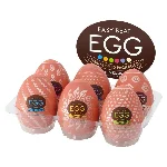 Набір мастурбаторів-яєць Tenga Egg Hard Boilded II Pack (6 яєць), щільний TPE, опукла текстура - мініатюра 1