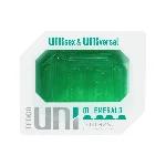 Унісекс-стимулятор Tenga UNI Emerald, зелений, з геометричним рельєфом, лубрикант у комплекті - мініатюра 1