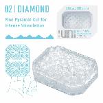 Унісекс-стимулятор Tenga UNI Diamond, білий, із зубчастим рельєфом, лубрикант у комплекті - мініатюра 5
