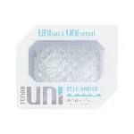 Унісекс-стимулятор Tenga UNI Diamond, білий, із зубчастим рельєфом, лубрикант у комплекті - мініатюра 1