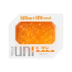 Унісекс-стимулятор Tenga UNI Topaz, помаранчевий, рельєф у вигляді горбків, лубрикант у комплекті - мініатюра 1