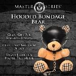 Плюшевий ведмедик HOODED Teddy Bear БДСМ у шкіряному капюшоні з повідцем, 23x16x12 см - мініатюра 7