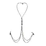 Прикраса на груди з натуральним камінням Art of Sex - Nipple clamps Lava - мініатюра 1