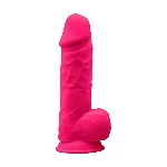 Фалоімітатор SilexD Norman Pink (MODEL 4 size 8.5in), двошаровий, силікон + Silexpan, діаметр 5 см - мініатюра 1