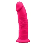 Фалоімітатор SilexD Oscar Pink (MODEL 2 size 9in), двошаровий, силікон + Silexpan, діаметр 5,4см - мініатюра 1
