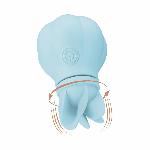 Вібратор Adrien Lastic Caress Blue з насадками для стимуляції ерогенних зон, які обертаються. - мініатюра 2