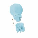 Вібратор Adrien Lastic Caress Blue з насадками для стимуляції ерогенних зон, які обертаються. - мініатюра 4
