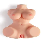 Мастурбатор-мініторс з вібрацією Real Body Real Emily, вагіна та анус, 29,5х19,3 см - мініатюра 1