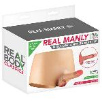 Силіконові трусики з порожнистим фалоімітатором Real Body Real Manly Hollow, S/M, для нього - мініатюра 5