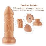 Фалоімітатор для секс-машин Hismith Slightly Curved Silicone Dildo Monster Series, кріплення KlicLok - мініатюра 3