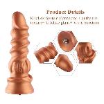 Фалоімітатор для секс-машин Hismith Spiral Grain Silicone Dildo Monster Series, спіральний рельєф - мініатюра 3