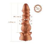 Фалоімітатор для секс-машин Hismith Spiral Grain Silicone Dildo Monster Series, спіральний рельєф - мініатюра 2