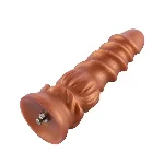 Фалоімітатор для секс-машин Hismith Spiral Grain Silicone Dildo Monster Series, спіральний рельєф - мініатюра 1