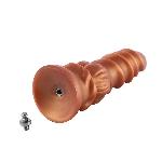 Фалоімітатор для секс-машин Hismith Spiral Grain Silicone Dildo Monster Series, спіральний рельєф - мініатюра 7