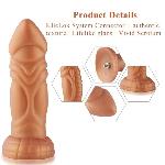 Фалоімітатор з вібрацією Hismith Slightly Curved Vibrating Silicone Dildo Monster Series, KlicLok - мініатюра 4