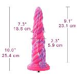 Фалоімітатор для секс-машин Hismith Awl Shape Silicone Dildo Monster Series, кріплення KlicLok - мініатюра 2