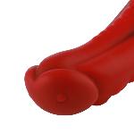 Фалоімітатор для секс-машин Hismith 8.35″ Curved Silicone Dildo Red Monster Series, система KlicLok - мініатюра 4