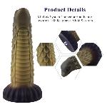 Фалоімітатор для секс-машин Hismith 8.5″ Squama Beast Silicone Dildo Monster Series, KlicLok - мініатюра 3