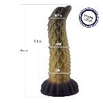 Фалоімітатор для секс-машин Hismith 8.5″ Squama Beast Silicone Dildo Monster Series, KlicLok - мініатюра 2