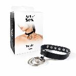 Чокер із натуральної шкіри Art of Sex - Triada, колір чорний - мініатюра 3