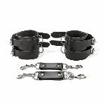 Наручники чоловічі Art of Sex - Handcuffs Dragons man з екошкіри, колір чорний - мініатюра 3