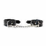 Наручники із екошкіри Art of Sex - Handcuffs Emoji, колір чорний - мініатюра 3