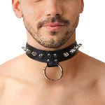 Чоловічий чокер з шипами Art of Sex - Stiles Leather and Spikes - мініатюра 1
