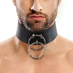Чоловічий чокер із натуральної шкіри Art of Sex - Zane Collar - мініатюра 1