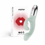 Вібратор-кролик для точки G KISTOY Big G Green, вигнутий відросток, автоматичний підігрів - мініатюра 3
