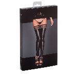 Панчохи з мокрим ефектом Noir Handmade F135 Powerwetlook stockings, M, без мисків - мініатюра 5