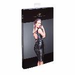 Спідниця-олівець зі шнурівкою Noir Handmade F152 Powerwetlook pencil skirt, L, з мокрим ефектом - мініатюра 5