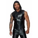 Чоловіча безрукавка з капюшоном Noir Handmade H062 Hooded Shirt, XL, мокрий ефект - мініатюра 2