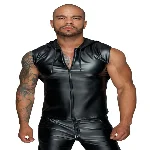 Чоловіча безрукавка з капюшоном Noir Handmade H062 Hooded Shirt, 3XL, мокрий ефект - мініатюра 1